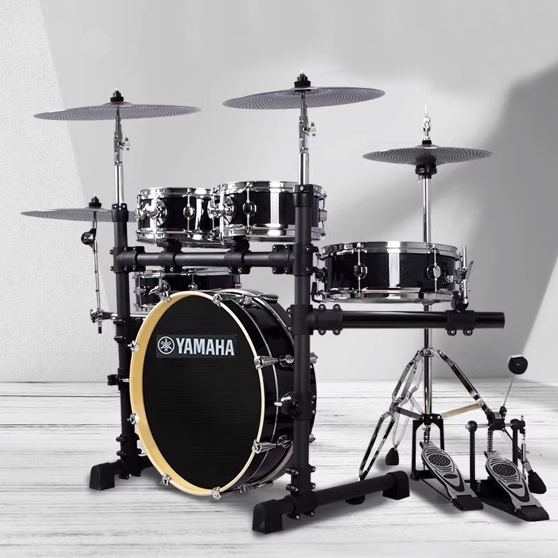 Yamaha Portable 5 Pc Acoustic Stand Drum Set With 3 Cymbals